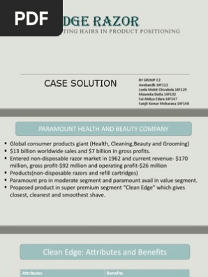 conclusion of clean edge razor case clean edge razor cannibalization calculation